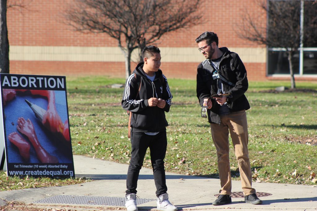 I spoke with this young man at a Columbus high school who didn't know what abortion was. After he saw the images of a preborn baby juxtaposed to an abortion victim, he said it was always wrong.
