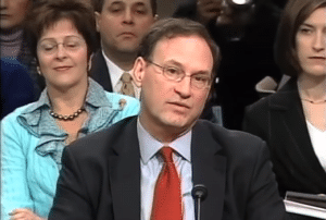 Samuel Alito answering questions at his Senate confirmation hearing in 2006