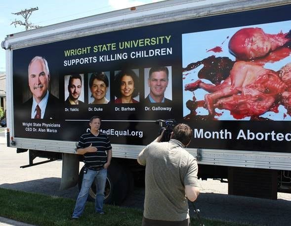 Created Equal's Truth Truck featuring Martin Haskell and his Wright State enablers