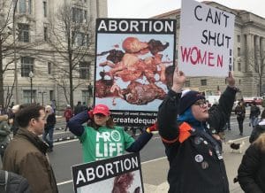 Women's Marcher says women won't be shut down as she shuts pro-life women down